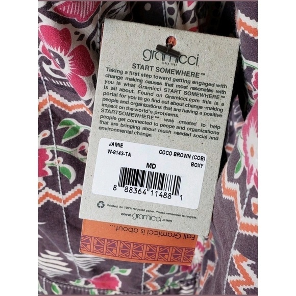New Gramicci Jamie Button Up Boho Print Jacket - Picture 7 of 7